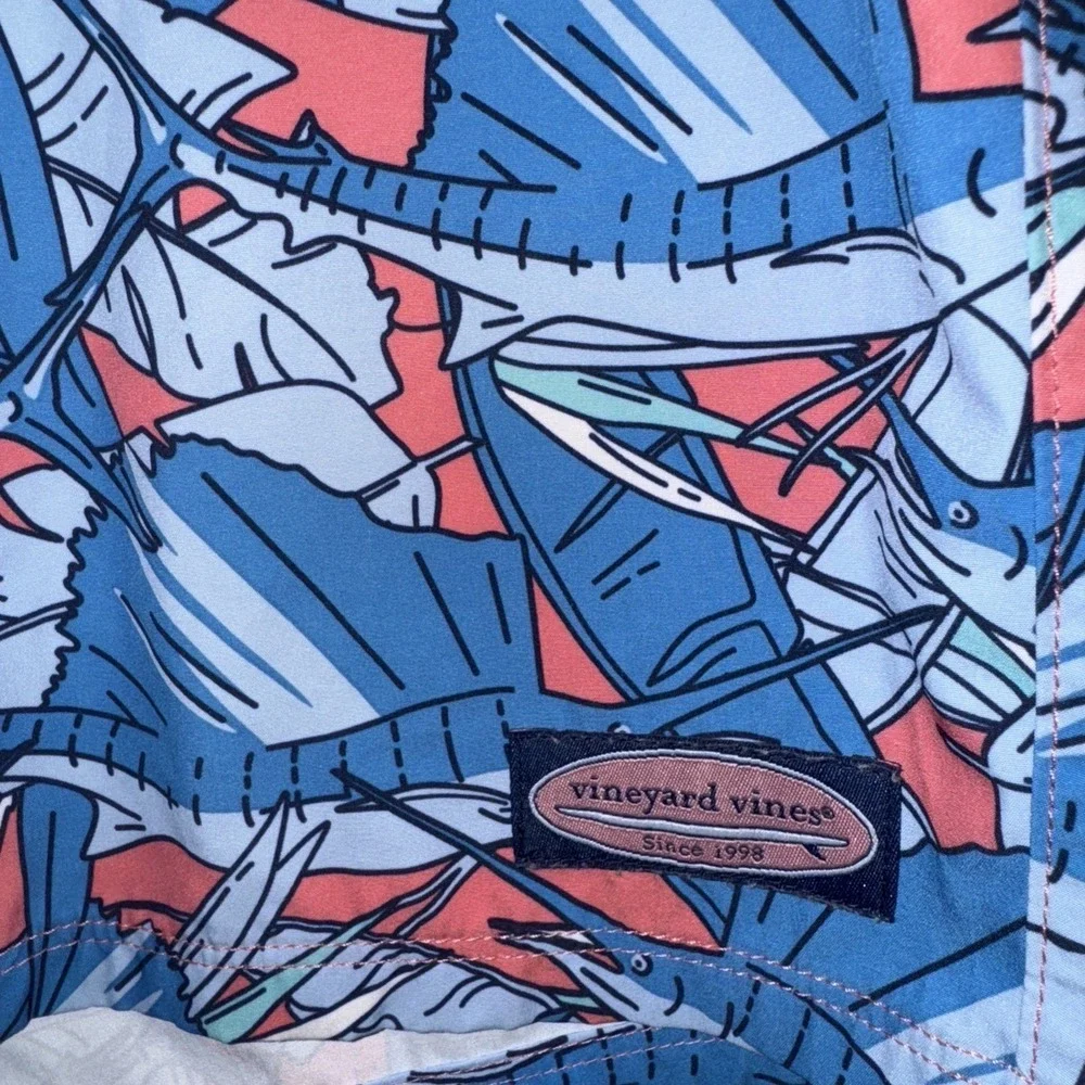 Vineyard‎ Vines Blue Swordfish Swim Beach Board Shorts 38